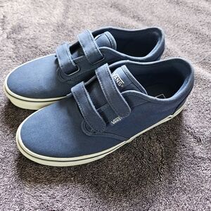 Vans Kids Navy Blue Velcro Sneakers